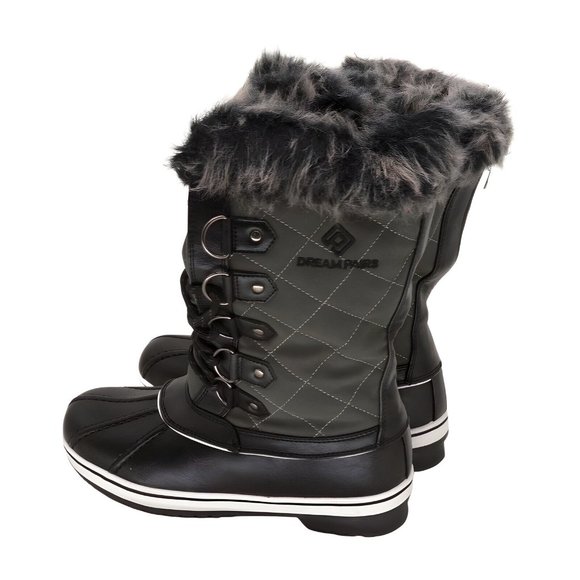 DREAM PAIRS Women's Mid-Calf Waterproof Winter Snow Boots Size 7 - Picture 6 of 8